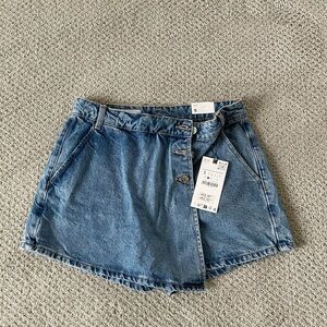 Zara Blue Denim Skort